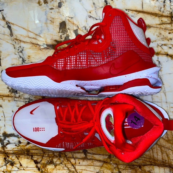 Nike Own Space AirZoom Sz14.5 Mens Red and White basketball sneakers - Picture 7 of 8
